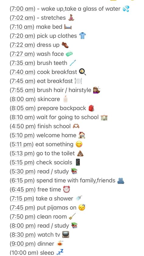 Daily Routine Schedule For School, That Girl Routine School, After School Routine 4:00, Weekend Routines, I Am Gorgeous, Before School Routine, School Night Routine, Good Apps For Iphone, Morning Routines List