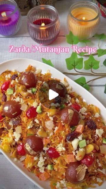 Foodklick on Instagram: "✨ Zarda/Mutanjan ✨

Mutanjan or zarda is a cherished traditional sweet dish in South Asia, enjoyed particularly in regions like Pakistan and India. You might find yourself savoring this dessert during special occasions and celebrations especially Eid.

INGREDIENTS:

1 cup Basmati rice, soaked for 30 minutes
1/4 cup ghee (clarified butter)
1/2 cup mixed dried fruits (raisins, cashews, almonds), chopped
4-5 green cardamom pods, lightly crushed
4-5 cloves
3/4 cup sugar (adjust to taste)
1/4 cup Milk
1/2 cup khoya
A few drops of food coloring or saffron
Chopped nuts and saffron strands for garnishing
.
.
.
#zarda #mutanjan #rice #recipe #eid #eidspecial #reels #reelitfeelit #foodreels #reelsexplore #meethechawal #indianfood #tasty #desikhana #foodbloggers #tasteofindia Mutanjan Recipe, Kashmiri Recipes, Cardamom Pods, Green Cardamom, Dried Fruit Mix, Sweet Dish, Eggless Cake, Clarified Butter, Eid Special