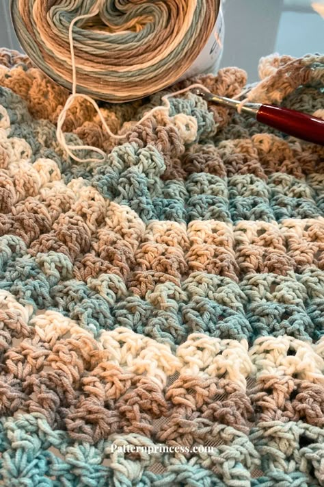 Simple Squishy Crochet Bulky Throw Blanket Pattern What To Crochet With Super Bulky Yarn, Crochet Blankets Thick Yarn, Diamond Afghan Crochet Pattern, Snuggle Stitch Blanket Crochet Free Pattern, Free Afghan Crochet Patterns Using Bulky Yarn, Crochet Cozy Blanket, Cozy Blanket Crochet, 6 Day Crochet Blanket Pattern Free, Crochet Blanket How To