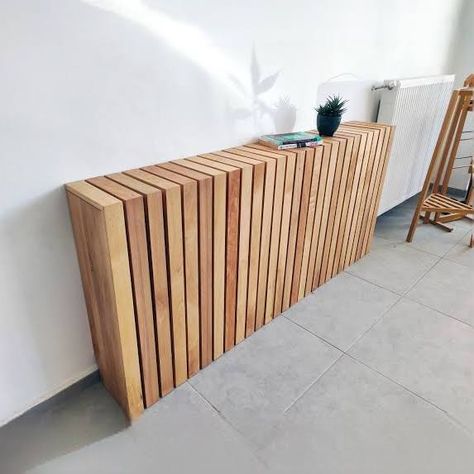 Custom Radiator Covers, Modern Radiator Cover, Radiator Shelf, Heater Cover, Wood Heater, Pine Timber, Radiator Cover, Studio Apartment Decorating, Diy Furniture Plans