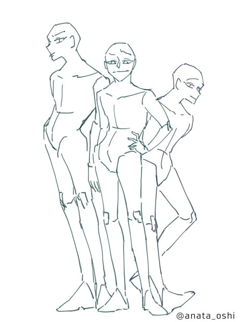 3 Friends Base Drawing, Drawing Reference Three People, Drawing Reference Poses Trio, 3 Friends Drawing Reference, Trio Body Base Drawing, Art Reference Poses 3 People, 3 Person Base Pose, Trio Standing Poses, Seven People Drawing Base