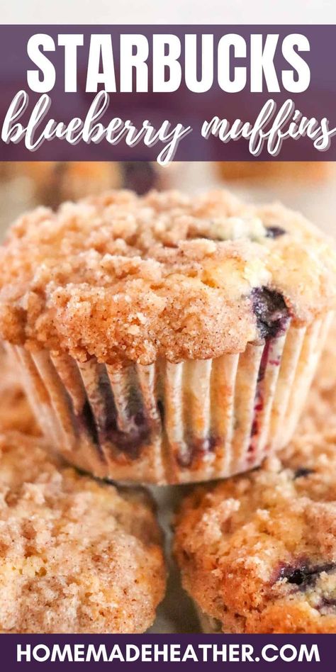 Indulge in homemade bliss with our Starbucks Blueberry Muffins copycat recipe. Moist, bursting with blueberries, and topped with a sweet crumble—pure perfection! Copycat Starbucks Blueberry Muffin, Panera Blueberry Muffins Recipe, Instant Pot Blueberry Recipes, Best Blueberry Muffins Moist, Kitchenaid Mixer Recipes Breakfast, Starbucks Muffins Copycat, Jumbo Blueberry Muffins Crumble Topping, Costco Muffin Recipe Copycat, Homemade Blueberry Muffins Easy