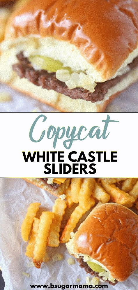 🍔 Craving some nostalgia? Indulge in the ultimate comfort food experience with our Copycat White Castle Sliders! 😍✨ Bite-sized and bursting with flavor, these sliders are the perfect throwback treat for any occasion. Whether you're hosting a party or just looking to satisfy your cravings, these mini burgers are sure to hit the spot. Comfort Food Recipes With Ground Beef, Copycat White Castle, Cooking With Mia, Copycat White Castle Sliders, Hamburger Pickles, Mini Hamburger Sliders, Krystal Burger, White Castle Burgers, White Castle Sliders