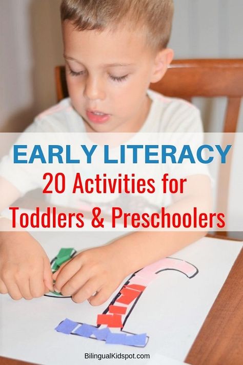 20 Literacy Activities for Preschoolers Kindergarten Kids, & Toddlers Literacy And Numeracy Preschool, Literary Activities Preschool, Numeracy And Literacy Activities Preschool, Pre Kindergarten Literacy Activities, Easy Literacy Activities Preschool, Language And Literacy Activity Kindergarten, Language Skills Activities For Preschool, Language And Literacy For Preschoolers, English Literacy Activities