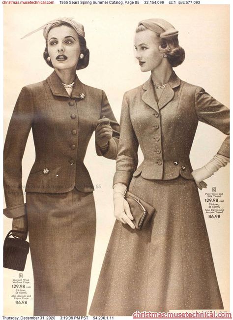 Vera Claythorne, Plum Suit, Sewn Clothes, Wardrobe List, Dreamy Wardrobe, 1950 Women, 1950s Fashion Women, 50's Fashion, 50s Women