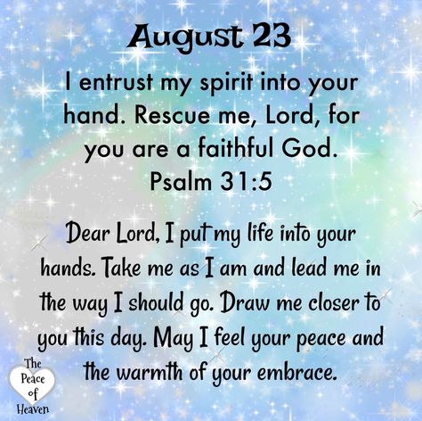 #Prayer #Peace #Faith #Spiritual #Praying #Scriptures #Devotions Godly Sayings, August Blessings, January Blessings, August Images, Psalms Quotes, Daily Spiritual Quotes, January Quotes, Proverbs 17, Psalm 31