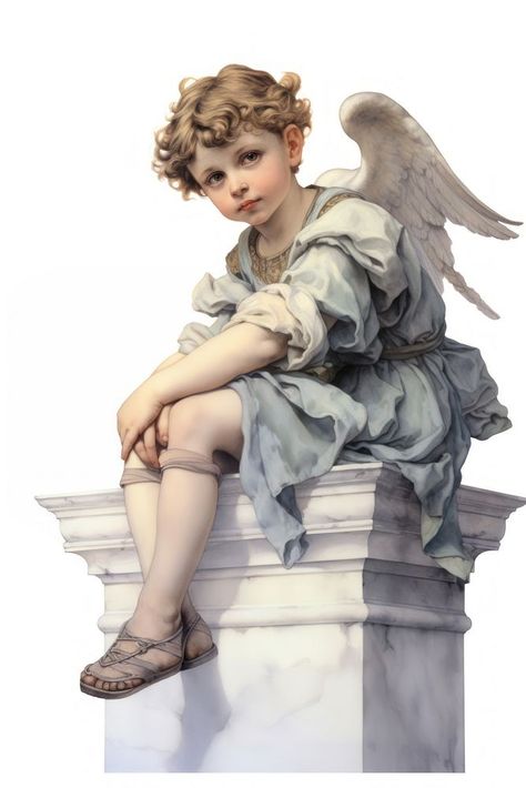 Renesance Angel, Angel Portrait, Boy Fairy, Portrait Painting Tutorial, Cherub Art, Acrylic Portrait Painting, Angel Boy, Bunny Tattoos, Angel Artwork