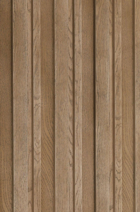 Moulded from real timber, Millboard Envello Golden Oak Board & Batten+ requires no specialist tools and can be installed the same way as traditional timber. Board And Batten Cladding, Cladding Texture, Oak Cladding, Timber Battens, Board Batten, Sandstone Wall, Hardwood Decking, Timber Panelling, Wood Cladding