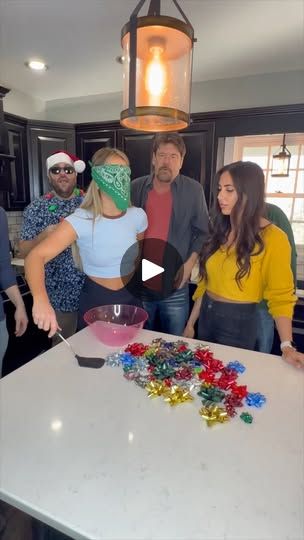 218K views · 124 reactions | Holiday Party Games | Bows in a Bowl Blindfold #challenge | By Tom Mabe | In three, two, one, go. 7, six, five, Three, two, one.
It's good. It's good. What'd you get? Three? It's three. You
did really good. Three, two, one, go. Ten. Ten. Ten. Nine.
Eight, 7, Good times. Games. Special boy. Three, two,
one, go. Ten. I like the spicy. I love it.
Three, three, two. That's the record spike. You cheated.
She's obviously used to get a bunch of gifts. Look at that.
Eight. Eight. That's impressive. How can you do it?
Three, two, one, go. Ten, nine, eight, 7, six, five, Three,
two, one. Oh two. You beat me. At least I
beat you. At least I beat you. It don't take much. Three, two,
one. Nine, eight, 7, six. Two, one. Cheater. One, two,
three, four, five, six. Rules that y Christmas Games With Gift Bows, School Fun Days, Games To Play At Christmas, Christmas Family Dinner, Before And After School, Magic Science, School Kids Activities, Christmas Gift Games, Fun Games To Play