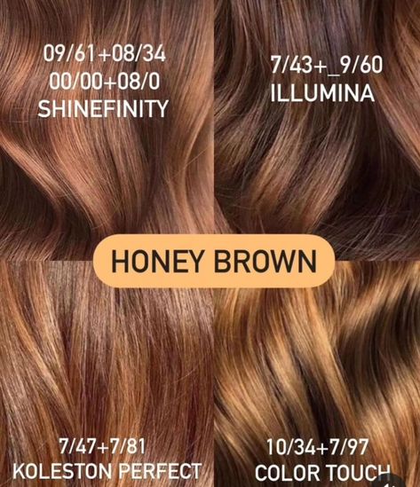 Wella Color Formulas Light Brown, Bronze Hair Formula, Caramel Blonde Formula, Cooper Caramel Hair, Wella Caramel Toner Formula, Light Brown Hair Formula, Shinefinity Formulas, Golden Bronze Hair, Schwarzkopf Hair Colour