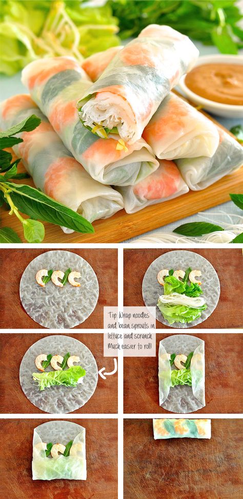 Shrimp Spring Rolls Vietnamese Rice Paper Rolls, Vietnamese Rice Paper, Vietnamese Rice, Resep Salad, Rice Paper Rolls, Recipetin Eats, Resep Diet, Makanan Diet, God Mat