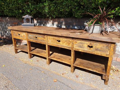 Haberdashery Kitchen Island, Furniture Kitchen Island Ideas, Diy Antique Kitchen Island, Retro Kitchen Island, Rustic Kitchen Island Farmhouse Style, Repurposed Kitchen Island, Reclaimed Kitchen Island, Kitchen Work Bench, Kitchen Workbench