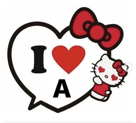 Cute Pfp For Boyfriend, A With A Heart, I Heart C, I Heart A, I Heart My Bf, I Heart, Heart Hello Kitty, I Love L, I Love J