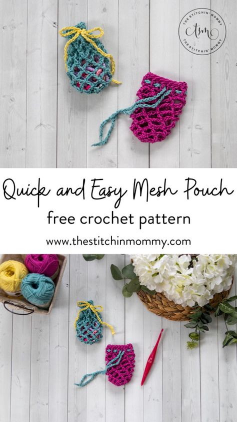 Crochet Pouch Necklace Free Pattern, Crochet Small Drawstring Pouch Pattern Free, Crochet Small Mesh Bag Pattern Free, Mini Crochet Pouch Free Pattern, Crystal Pouch Crochet, Crochet Tiny Pouch, Crochet Crystal Pouch Free Pattern, Crochet Small Pouch Pattern Free, Stashbuster Crochet Patterns