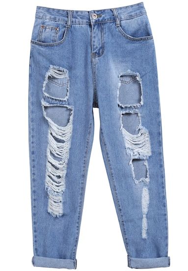 Distressing Jeans, Ripped Denim Pants, Ripped Denim Jeans, Ripped Knee Jeans, Best Jeans For Women, Jeans Destroyed, Denim Jeans Ripped, Torn Jeans, Blue Ripped Jeans