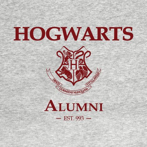 Hogwarts Alumni - Maroon Font Hogwarts Alumni, Professor Snape, Harry Potter Tshirt, Expecto Patronum, Hermione, Hogwarts, Pop Culture, Harry Potter, T Shirts