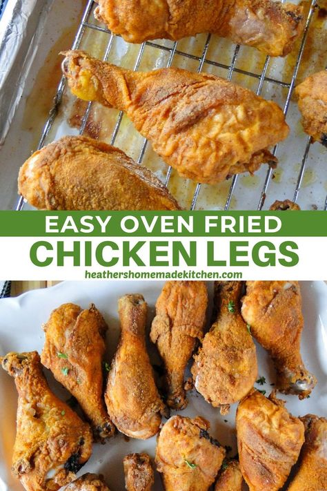 Oven Fried Chicken Recipes Drumsticks, Easy Oven Fried Chicken Drumsticks, Baked Fried Chicken Legs In The Oven, Ways To Cook Chicken Legs Recipes, Oven Fried Chicken Leg Recipes, Fried Chicken Legs In The Oven, Oven Fried Chicken Legs Easy, Recipes With Chicken Legs Easy, Oven Baked Fried Chicken Drumsticks