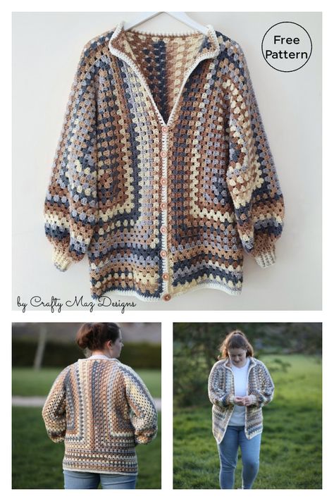 Free Crochet Cardigan Patterns Annie's Craft Store, No Seam Crochet Cardigan, Crochet Coffee Shop Wrap Pattern, Knit Sweater Cardigan Patterns, Granny Square Cardigan Sewing Patterns, Cardigan Sweater Pattern Knit, Crochet Horizon Cardigan, Granny Square Cardigan Knitting & Crochet Tools, Crochet Granny Square Cardigan Sweaters & Cardigans