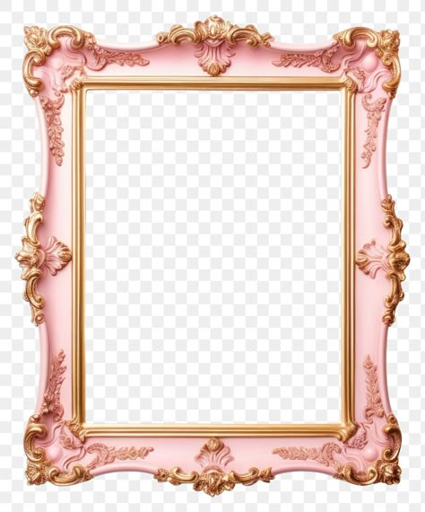 Frame Png Aesthetic, Rococo Frame, Book Transparent, Picture Frame Vintage, Live Backgrounds, Magazine Collage, Diy Journal Books, Frame Picture, Pink Frames