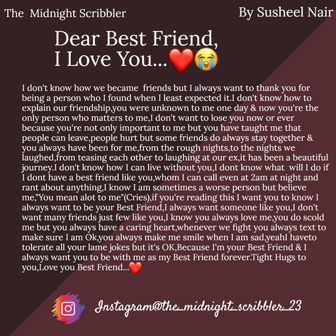 Love Quotes For Bestie, New Year Wishes For Best Friend, Letter To Best Friend, Words For Best Friend, Message For Best Friend, To Best Friend, New Year Wishes Messages, Birthday Love Quotes, Love You Bestie