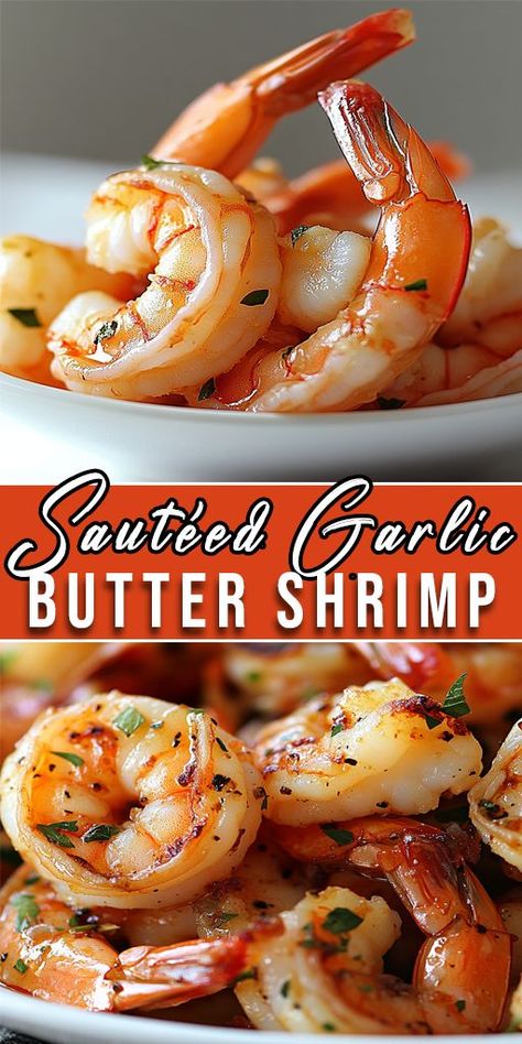 🍤 This Garlic Butter Shrimp Skillet is full of flavor and perfect for any night of the week! Ready in minutes and so satisfying. #GarlicButterShrimp #ShrimpDinner #EasySkilletMeals Sauteed Shrimp Recipe, Easy Shrimp Recipes, Buttered Shrimp Recipe, Baked Shrimp Recipes, Shrimp Pasta Salad, Skillet Shrimp, Creamy Shrimp Pasta, Easy Skillet Meals, Shrimp Dinner