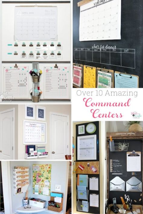 These are such great DIY command center ideas! There are ideas for keeping the home and family organized in a variety of spaces and styles. Linen Closet Bathroom, Family Organization Wall, Family Command Centers, Diy Command Center, Command Center Ideas, Board Organization, Home Command Center, Crafts Winter, Command Centers