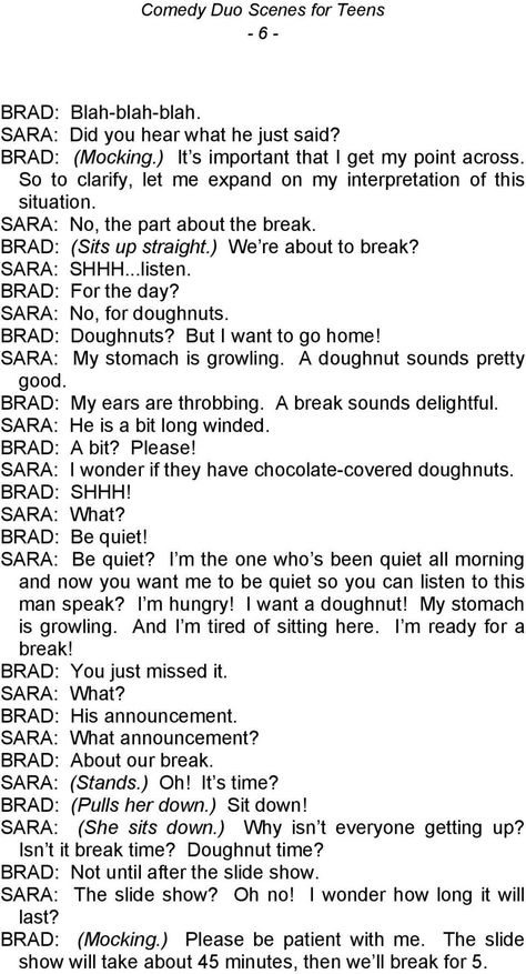 2 Person Monologue, Script Film Scene, Drama Ideas Writing, Short Scripts To Practice Acting, Script Acting Challenge, Voice Acting Practice Lines, Acting Scripts To Practice Two People, Scripts For Acting, Acting Scripts To Practice For Teens