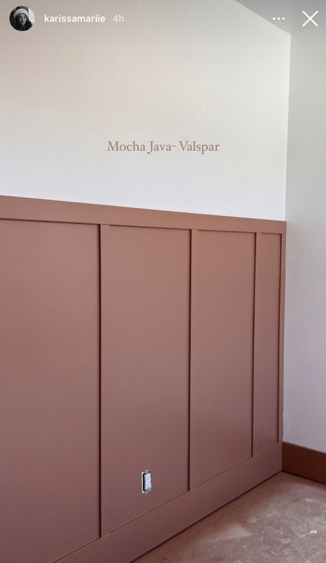 Side Accent Wall Bedroom, Dressing Room Wallpaper Ideas, Half Wall Molding Bedroom, Light Pink Wainscoting, Pink Wood Panelling, Panel Wall With Wallpaper, Trim Accent Wall Nursery, Purple Board And Batten Wall, Panelling Playroom