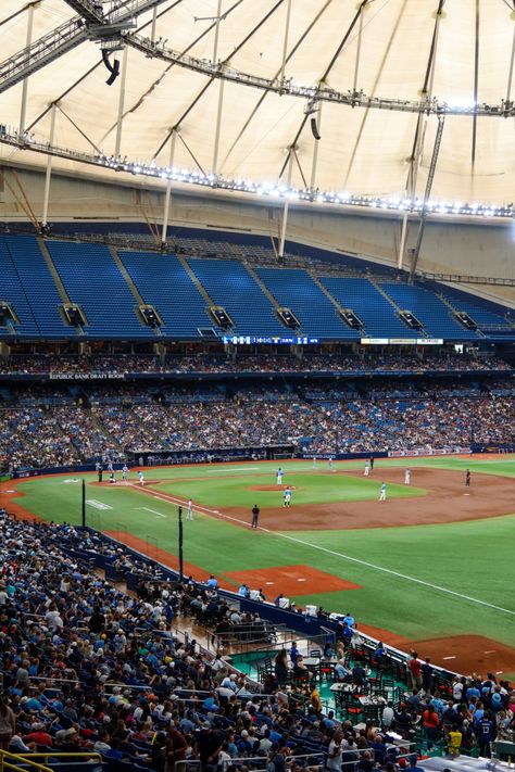 Baseball game. Tampa bay rays, america Tropicana Field, Baseball Match, Rays Baseball, Dodger Game, My Future Job, Baseball Park, Florida Girl, Tampa Bay Rays, Baseball Games