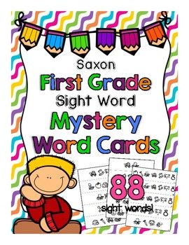 Sight Word Mystery Word Cards for First Grade {Saxon Phonics} Phonics 1st Grade, 1st Grade Sight Words, Saxon Phonics, Centers First Grade, Learn Sight Words, Beginning Letter Sounds, Sight Word Centers, Mystery Word, First Grade Sight Words