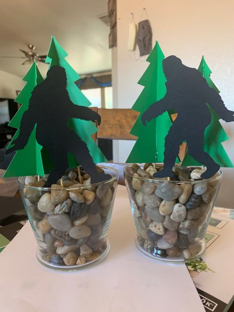 Bigfoot Themed Party, Bigfoot Birthday Party Decorations, Bigfoot Birthday Party Food Ideas, Bigfoot Party Decorations, Sasquatch Party Ideas, Bigfoot Themed Birthday Party, Bigfoot Party Ideas, Sasquatch Birthday Party, Bigfoot Birthday Party Ideas