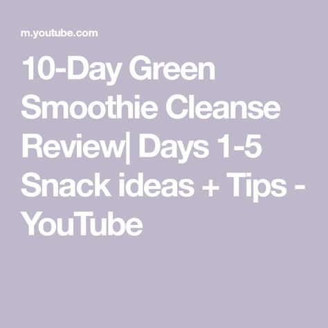 10-Day Green Smoothie Cleanse Review| Days 1-5 Snack ideas + Tips - YouTube Green Smoothie Cleanse Jj Smith, 10 Day Green Smoothie Cleanse, Jj Smith, 10 Day Green Smoothie, 10 Day Detox, Green Smoothie Cleanse, Smoothie Cleanse, Glow Skin, Green Smoothie Recipes