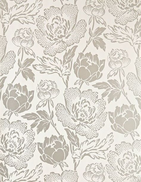 Free Wallpaper Samples, Farrow Bal, Farrow & Ball Wallpaper, Romantic Floral Print, Peony Wallpaper, 3d Cnc, Farrow And Ball Paint, Cream Wallpaper, Hur Man Målar