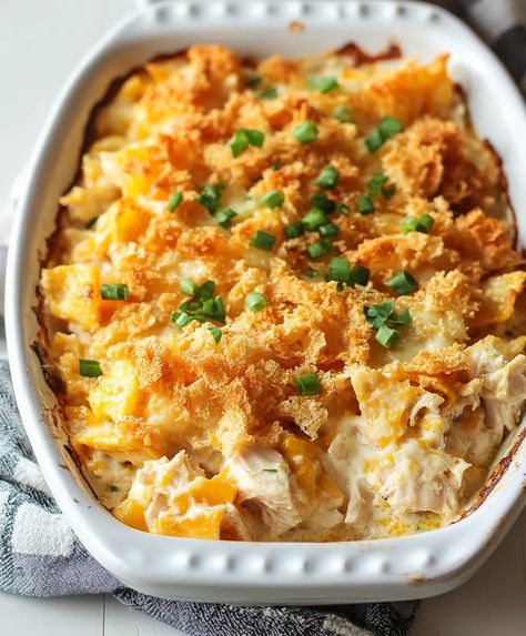 Million Dollar Chicken Casserole Recipe - Southern Living Million Dollar Chicken Casserole, Millionaire Chicken Casserole, Lemon Casserole, Chicken Cassrole, Shredded Chicken Casserole, Million Dollar Chicken Casserole, Chicken Cream Cheese, Best Chicken Casserole, Million Dollar Chicken