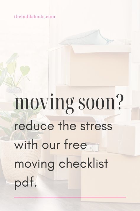 Moving Checklist Pdf - The Bold Abode Checklist For Moving, Move In Day Checklist, Packing House Checklist, Packing List For Moving, Pcs List Moving Checklist, Moving Checklist Things To Do, Moving To A New Country Checklist, Move Across Country Checklist, Moving To Another State Checklist