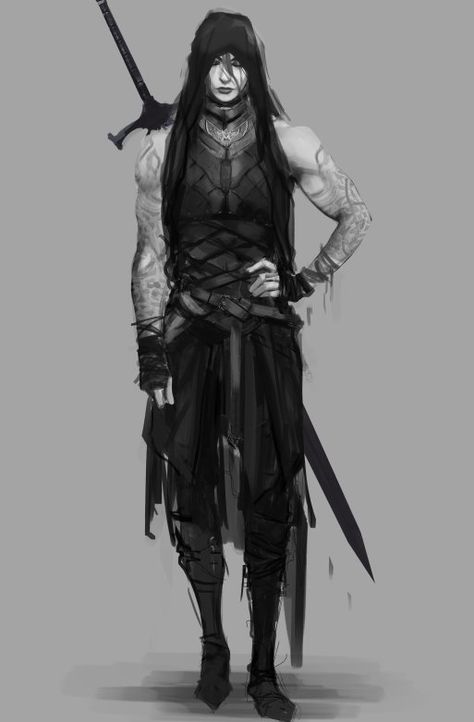 Shadar Kai Female Barbarian, Goliath Aesthetic Dnd, Shadar Kai Ranger, Shadar Kai Rogue, Shadar Kai Paladin, Shadar Kai Dnd, Shadowfell Dnd, Dnd Shadar Kai, Shadar Kai Character Design