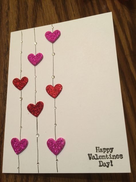 Handmade Card For Valentine Day, Easy To Draw Valentines Cards, Cards For Friends Valentines Day, Friends Valentines Cards Diy, Cute Valentine Day Card Ideas, Homemade Cards For Valentines Day, Valentine's Card Ideas Aesthetic, Valentines Gift Card Ideas Easy Diy, Easy To Make Valentine Cards