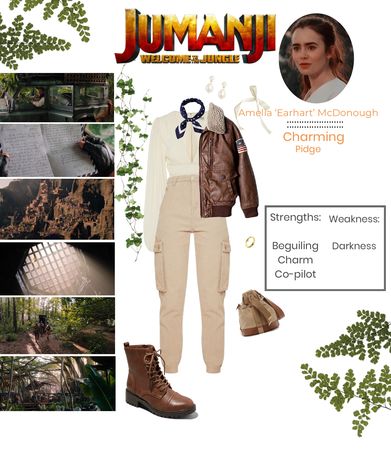 Stephanie Wick 1996 Alex’s Crush - Jumanji OC Outfit | ShopLook Jumanji Inspired Outfits, Adventure Costume Ideas, Adventure Outfit Female, Jungle Outfit Ideas, Jungle Cruise Outfit, Explorers Aesthetic, Alex Vreeke, Jungle Explorer Outfit, Safari Aesthetic Outfit