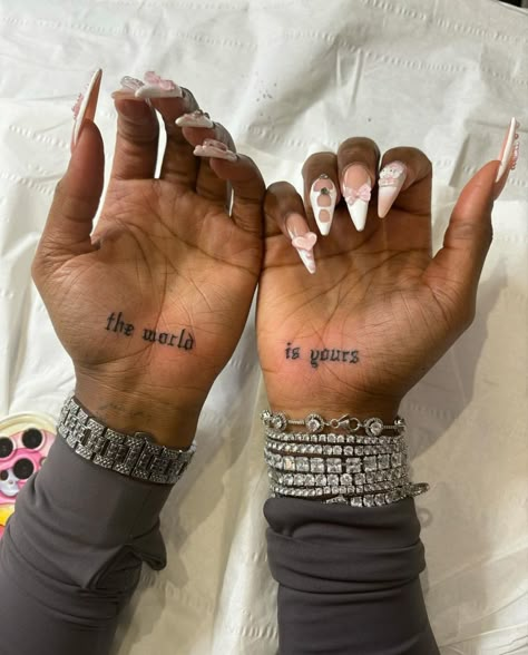 Pretty Font Tattoo, Banger Tattoos For Women, Black Lives Matter Tattoo Ideas, No Luck Tattoo, Small Deep Tattoo Ideas, Turn The Pain Into Power Tatoos, Born Again Tattoo, Moon Tattoo Black Women, Hand Tattoos For Women Meaningful