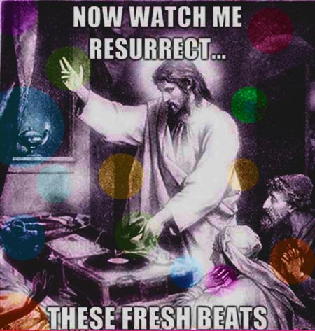 #dj ressurectin' beats! #DJ #vintage #dance #music Rave Meme, Religious Humor, Dj Art, Jesus Memes, Christian Humor, Christian Memes, E Card, Caricatures, Ha Ha