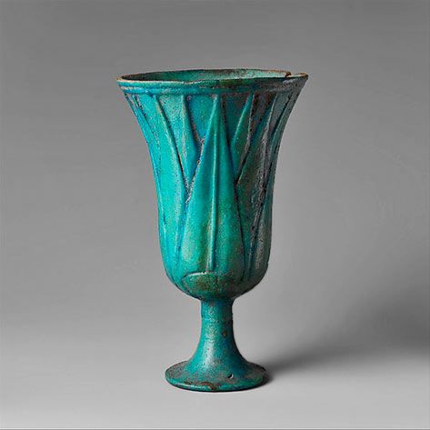 Chalice-Egyptian---ca.-1295–1185-B.C Egyptian Artifacts, Ancient Egypt Art, Ancient Pottery, Egypt Art, Egyptian History, Ancient Egyptian Art, Blue Lotus, Art Antique, A Symbol