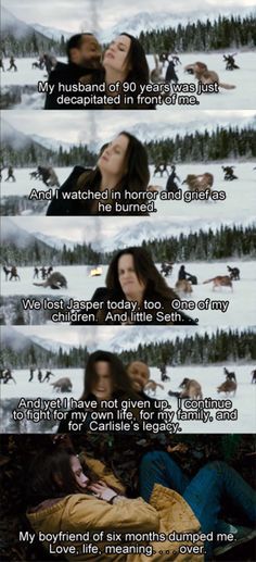 Funny Twilight Quotes, Twilight Theme, Funny Twilight, Esme Cullen, Twilight Facts, Twilight Videos, Twilight Jokes, Twilight Outfits, Twilight Saga New Moon