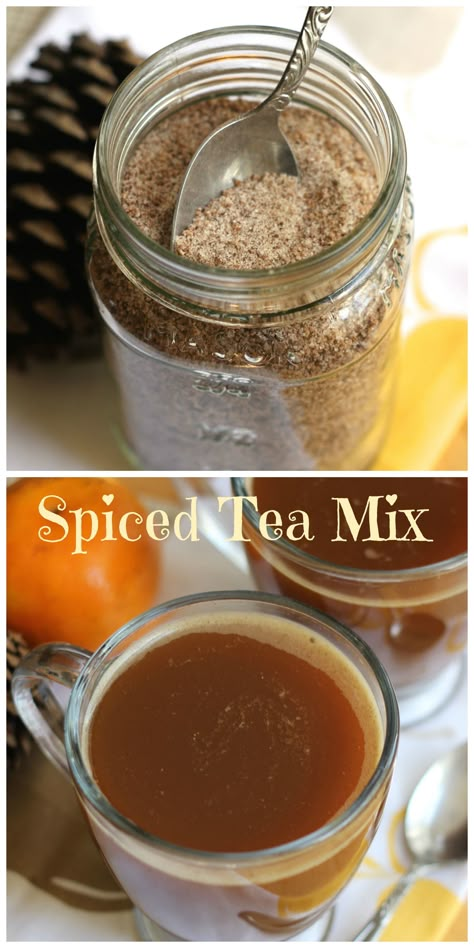 Spiced Tea Mix | Brittany's Pantry - This orange, tea, spice mix is comforting and cozy! Great to make up as a gift this holiday season! Orange Spiced Tea Recipe, Spice Tea Mix With Tang, Orange Spice Tea Recipe, Spiced Tea Mix Recipe, Spice Tea Recipe, Tang Tea, Spice Tea Mix, Spiced Tea Recipe, Jar Soup