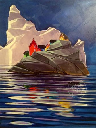 Newfoundland Art - Adam Young Newfoundland Art, Fogo Island Newfoundland, Fogo Island, Painted Landscapes, Adam Young, All Painting, Canadian Painters, Maritime Art, Group Of Seven