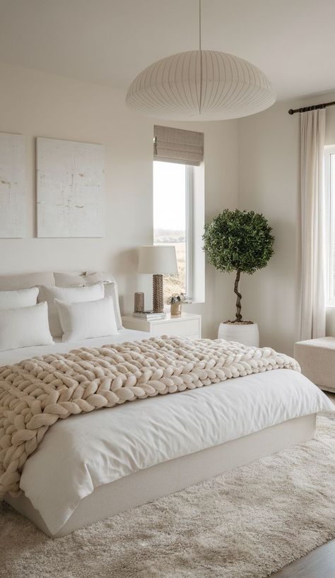 How to Create a Minimalist Bedroom Floor Bed on a Budget White Soft Bedroom, White Rooms Aesthetic, Off White Walls Bedroom, His And Her Bedroom Ideas Couple Decor, Aesthetic Neutral Bedroom, Aesthetic Clean Bedroom, A Room Self Contain Decoration, Bedroom With Bed On Floor, Bedroom Frame Ideas