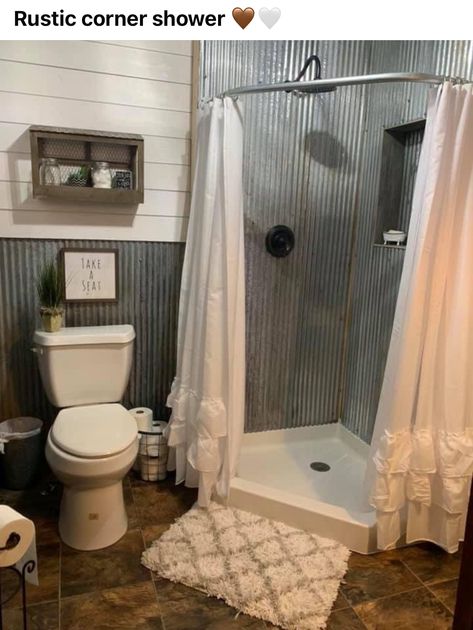 Shed Bathroom, Rustic Bathroom Remodel, Barn Bathroom, Garage Bathroom, Shed To Tiny House, Cabin Bathrooms, Bathroom Farmhouse, Rustic Bathroom Designs, Bathroom Farmhouse Style