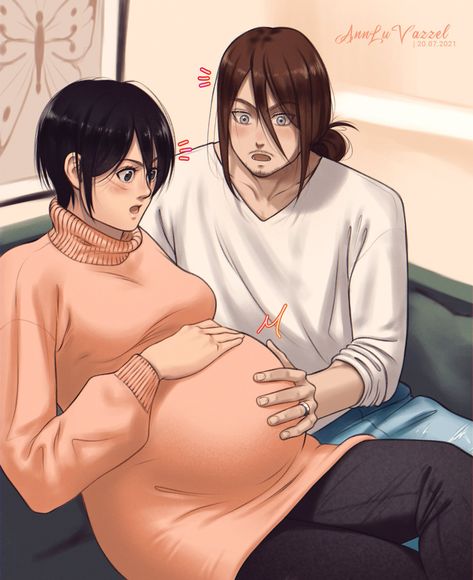 Aot Eren X Mikasa, Eremika Fanart, Rinko Kikuchi, Lil Nugget, Eren And Annie, Anime Pregnant, Mikasa X Eren, Aot Eren, Atack Ao Titan