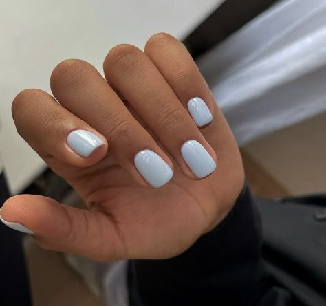 Gel Manicure For Vacation, Blue Gel Nails, Gel Toe Nails, Nails Board, Simple Gel Nails, Summery Nails, Minimal Nails, Basic Nails, Casual Nails