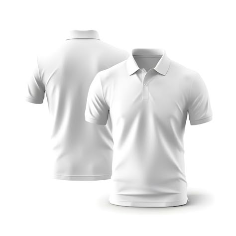 Photo a white polo shirt with the word p... | Premium Photo #Freepik #photo #polo-template Polo T Shirts Design For Men, Polo Shirt Template, Polo Shirt Mockup, Jersey Polos, Tshirt Plain, Polo T Shirt Design, Jersey Basket, Jersey Futsal, Jersey Mockup