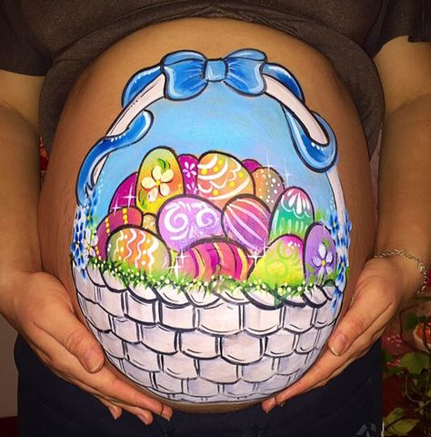 Easter themed Baby Bump Painting The Blue Leopard Face Painting/ Facebook Leopard Face Painting, Baby Bump Painting Ideas, Belly Bump Painting, Baby Belly Pictures, Leopard Face Paint, Belly Painting Ideas, Belly Pictures, Bump Painting, Pregnant Belly Painting